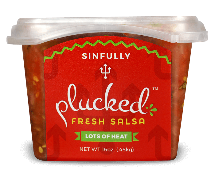 Sinfully Plucked Salsa Front Container